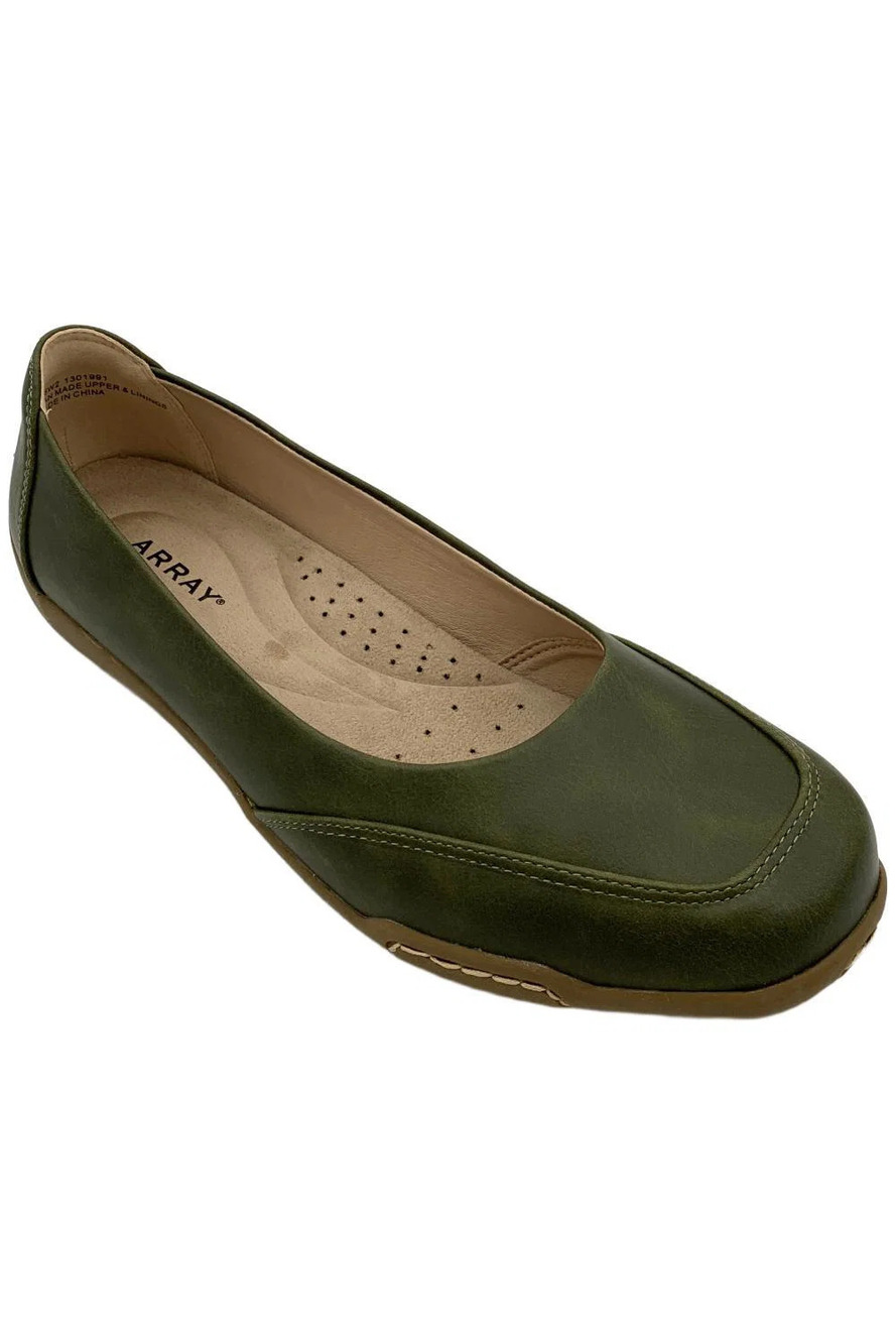 ARRAY Women's Cascade Flats Olive - Extra Wide